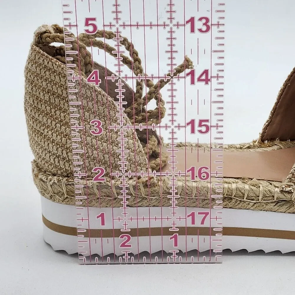 JLO Jennifer Lopez Larenn Espadrille Platform Flatform Tie Up Sandal Size 9 BNIB